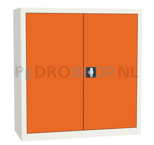 Draaideurkast SQ-107, 104*120*43,5 oranje, 2 legborden