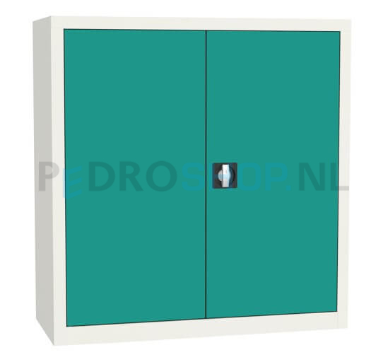 Draaideurkast SQ-107, 104*120*43,5 groen, 2 legborden