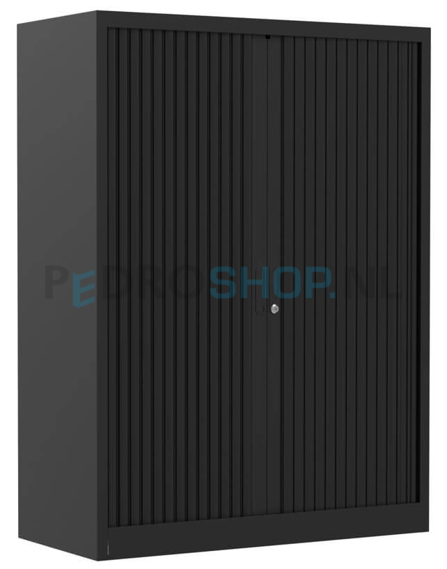 Roldeurkast PDC 135-100, 135*100*45, 3 legborden, zwart